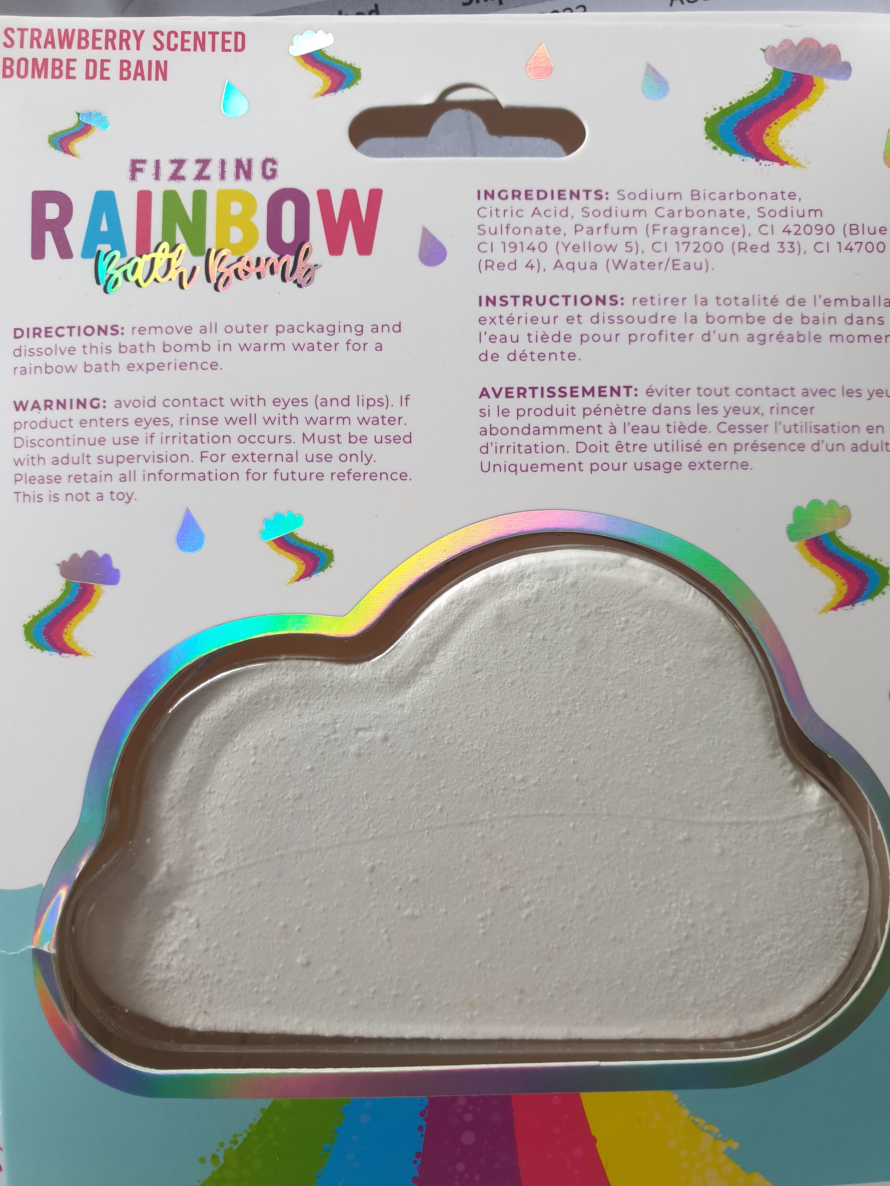 Fizzing Rainbow Cloud Bath Bomb