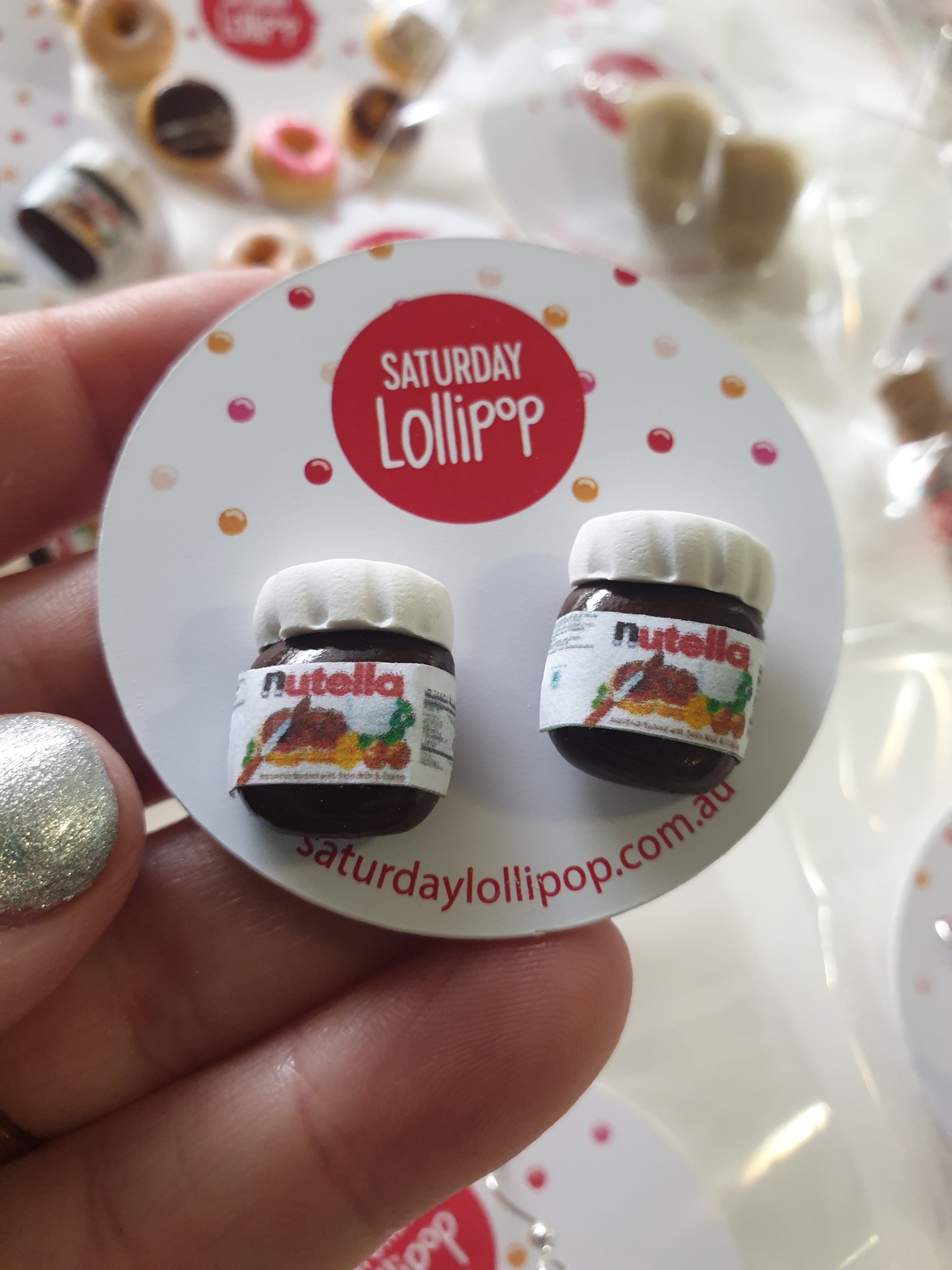 Saturday Lollipop Earrings | Nutella