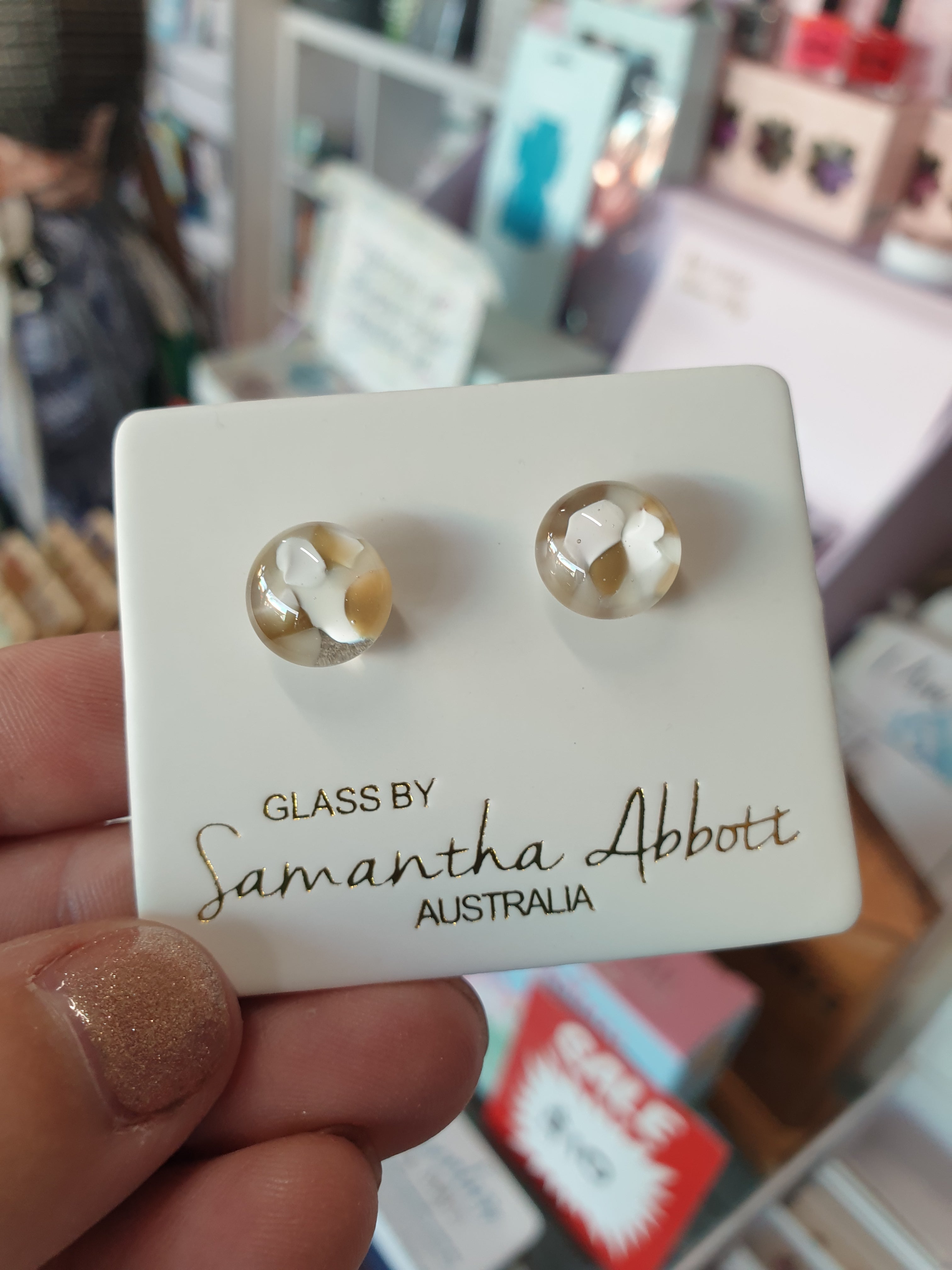 Glass By Samantha Abbott Stud Earrings