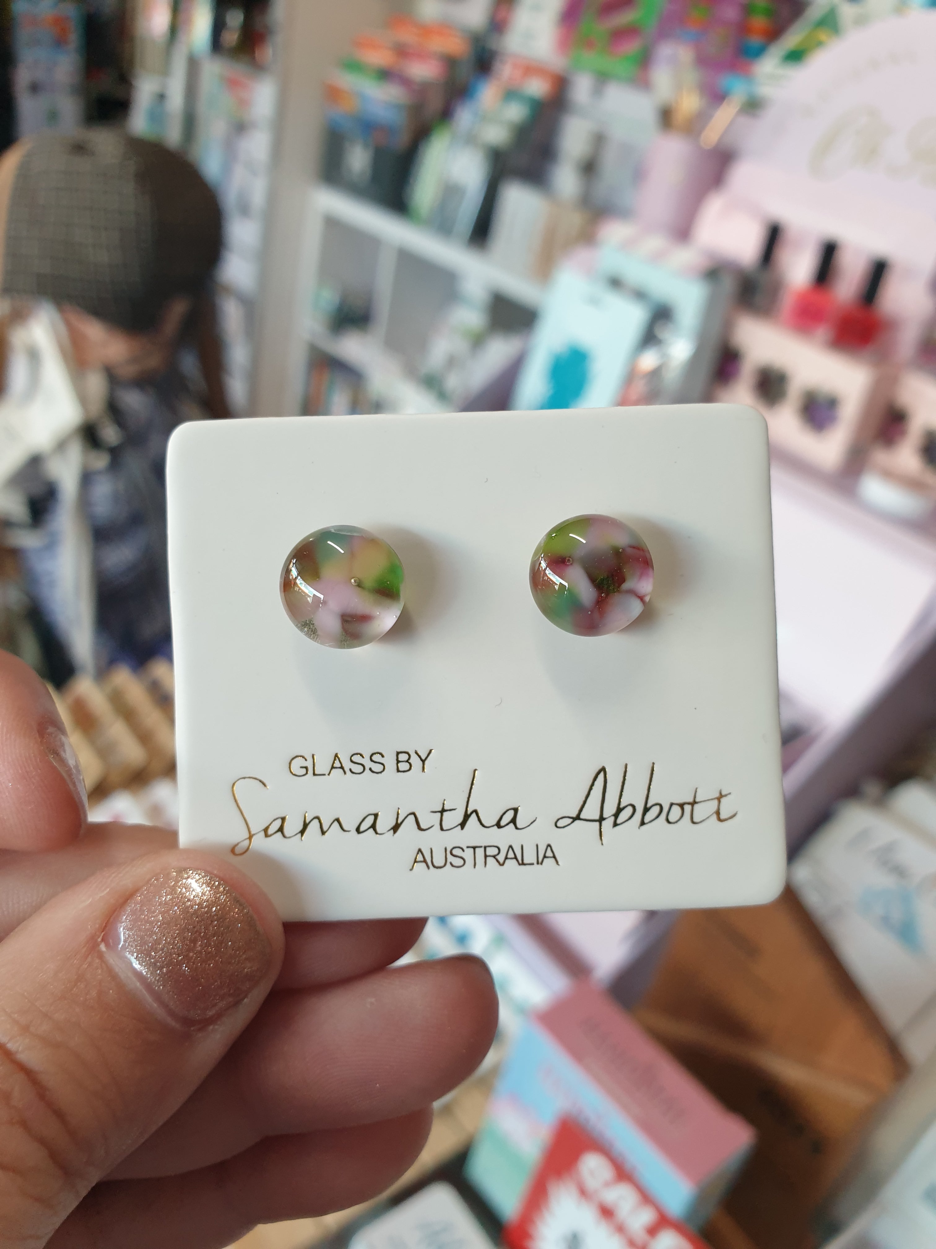 Glass By Samantha Abbott Stud Earrings