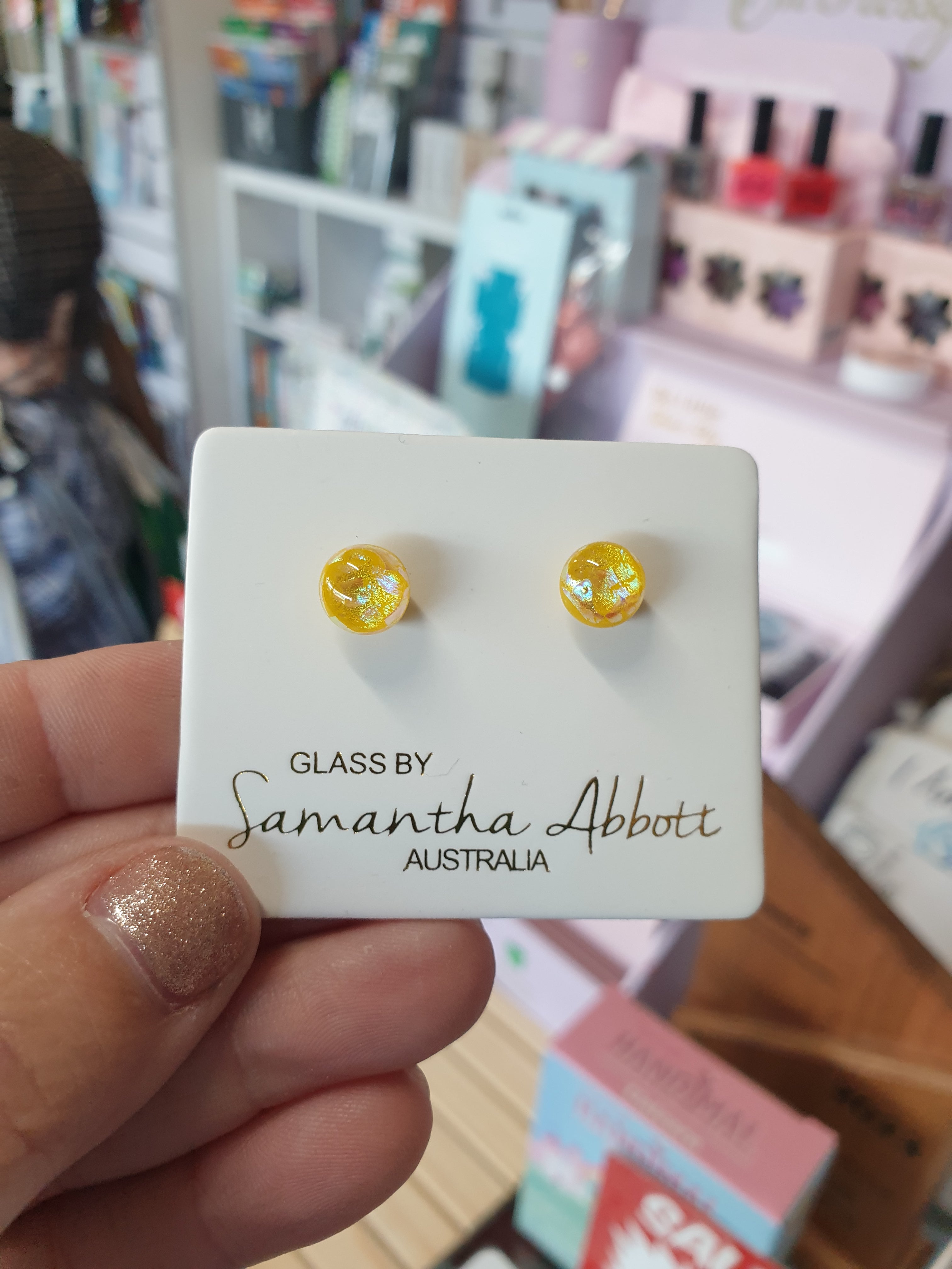 Glass By Samantha Abbott Stud Earrings