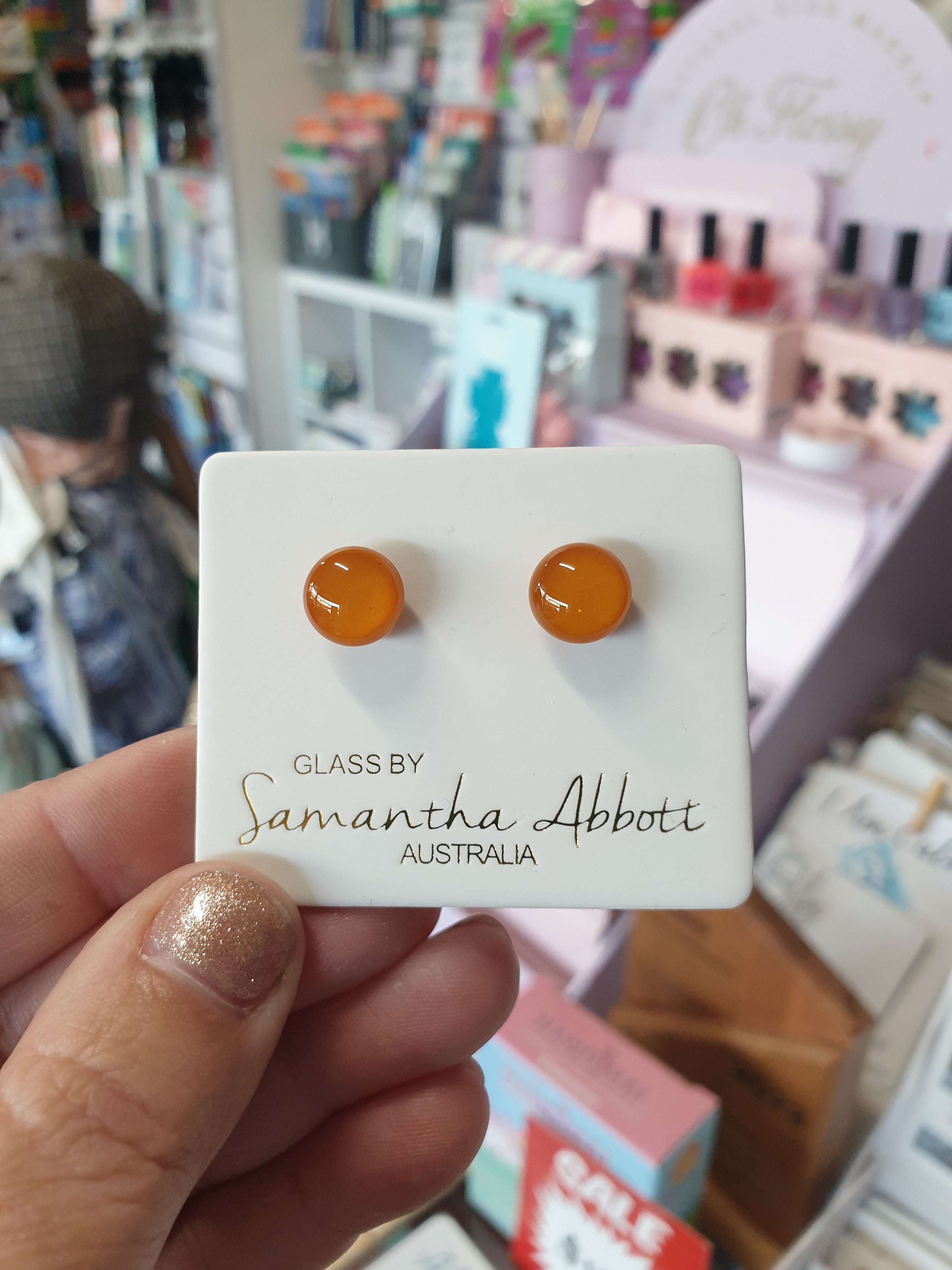 Glass By Samantha Abbott Stud Earrings