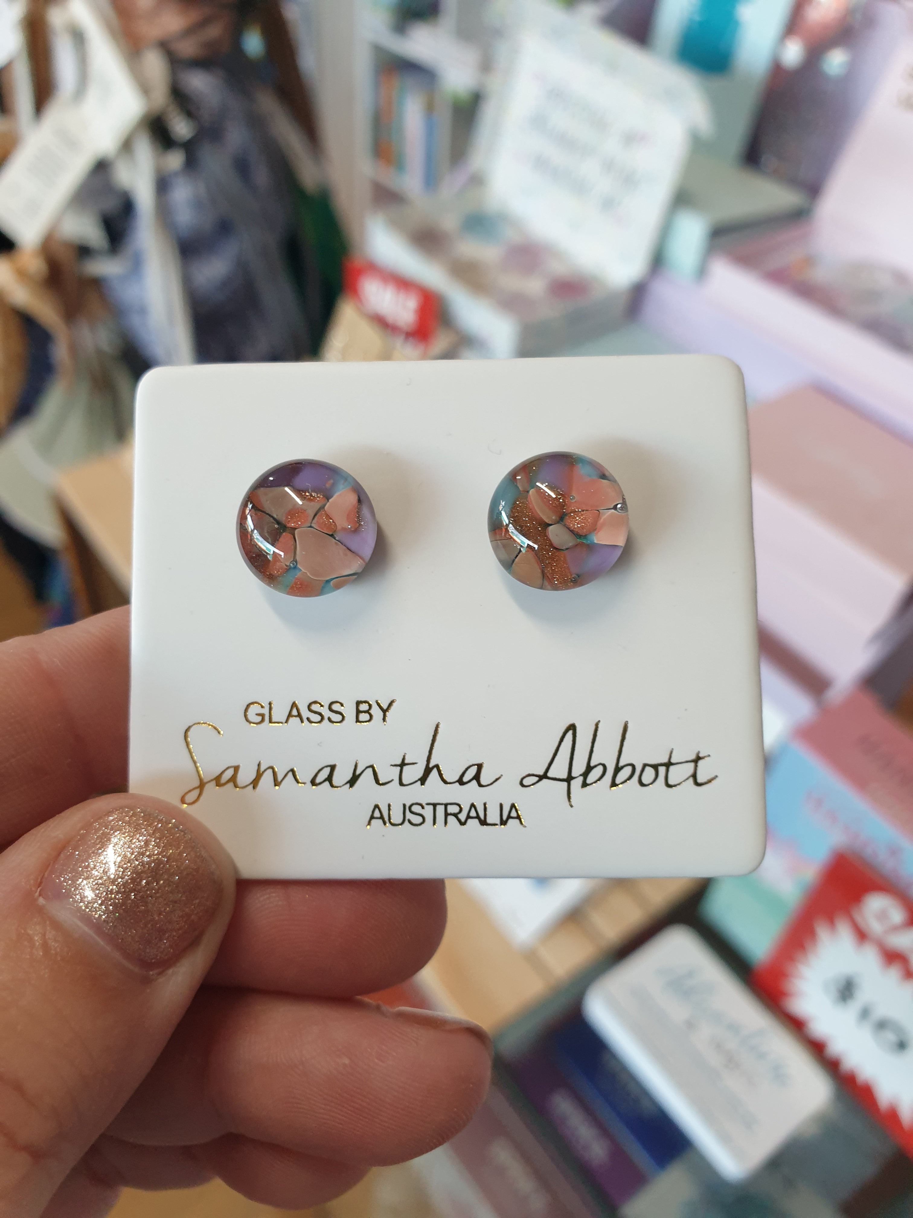 Glass By Samantha Abbott Stud Earrings