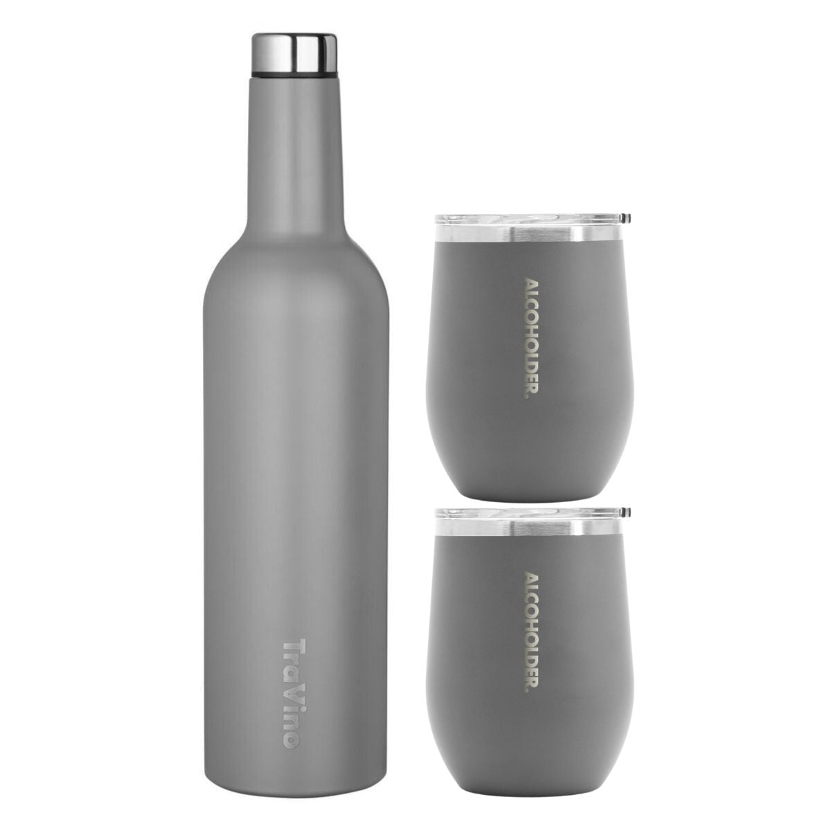 Alcoholder Insulated Wine Flask & Tumbler Set