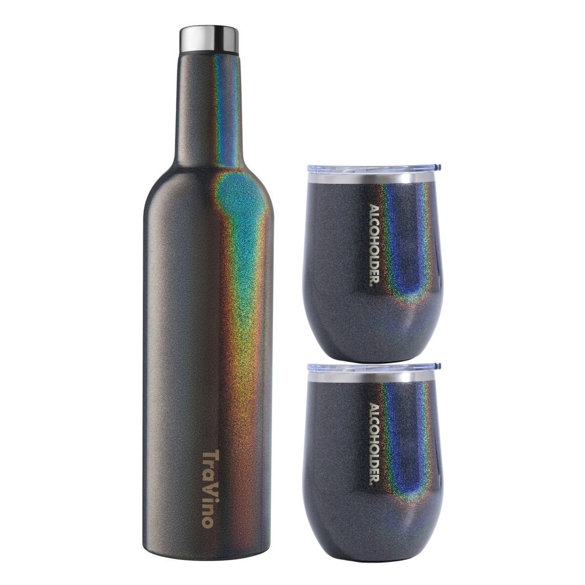 Alcoholder Insulated Wine Flask & Tumbler Set