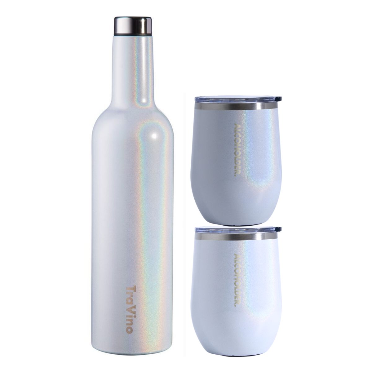 Alcoholder Insulated Wine Flask & Tumbler Set