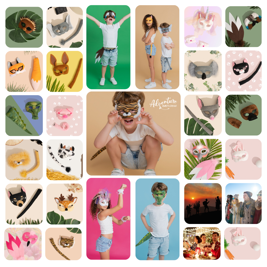 PRE ORDER Animal Mask & Tail Set by Little Safari