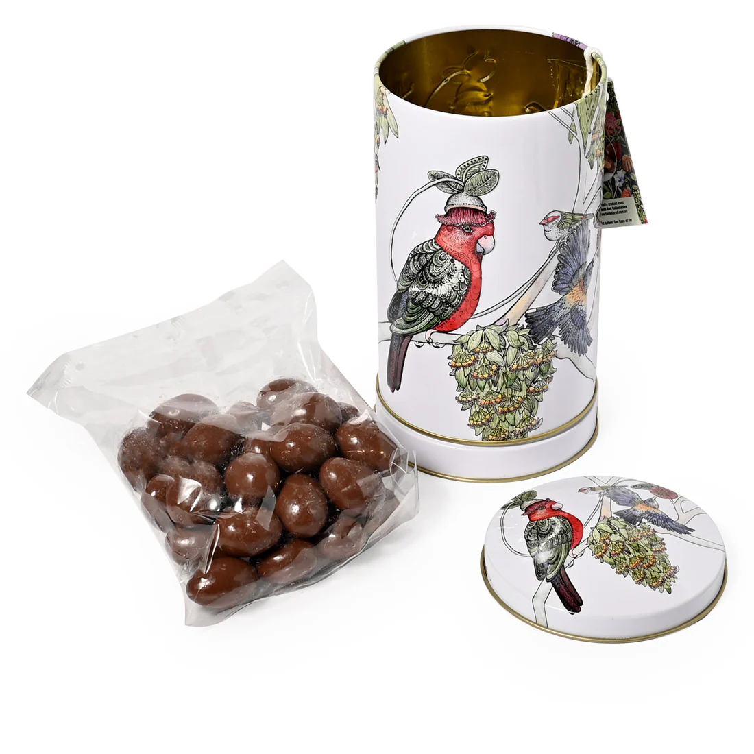 Banksia Red | Musical Wind Up Tin Chocolate Coated Almonds 200g