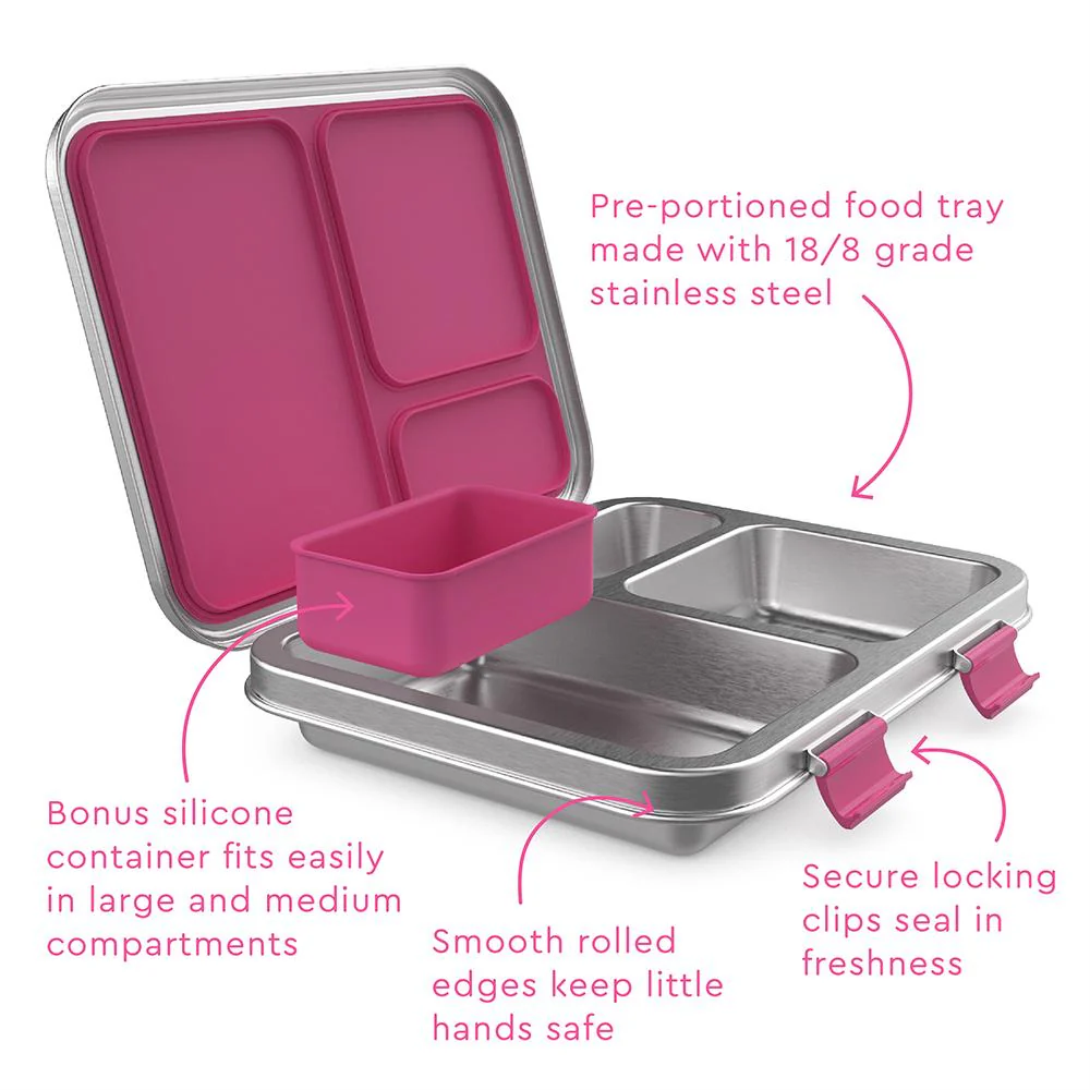 15% OFF Bentgo Kids Stainless Steel Leak-Resistant Lunch Box Fuchsia