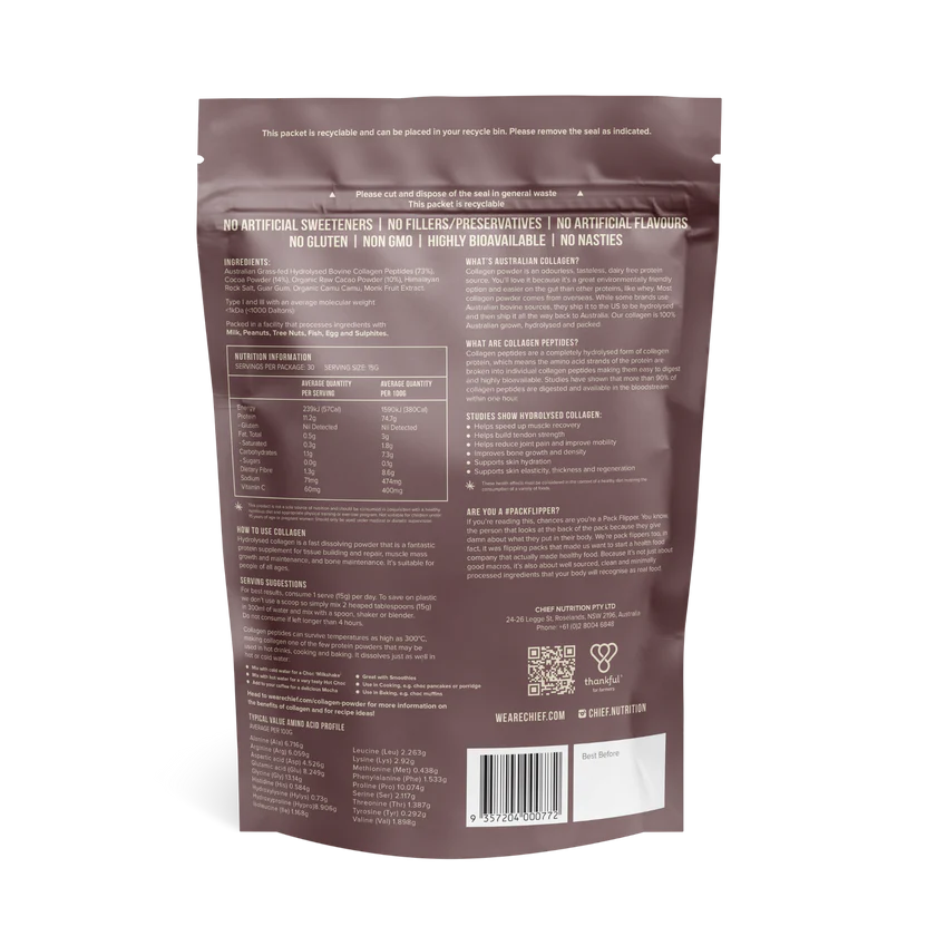 Chief Nutrition | Grass Fed Collagen Protein Powder 450g