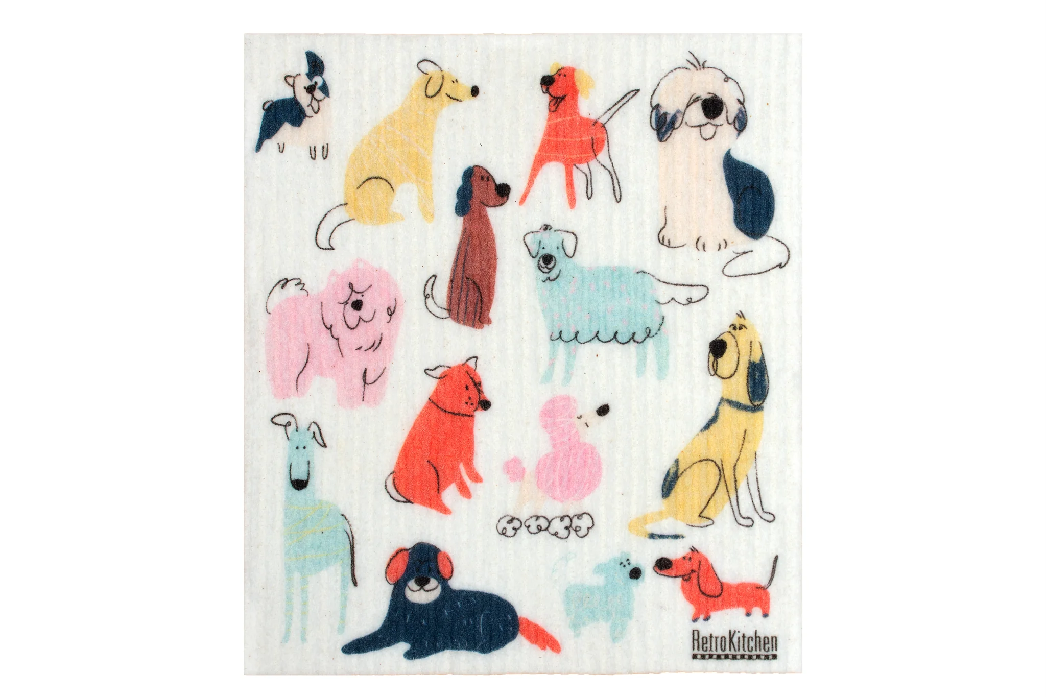 Compostable Sponge Cloth | Colourful Dogs