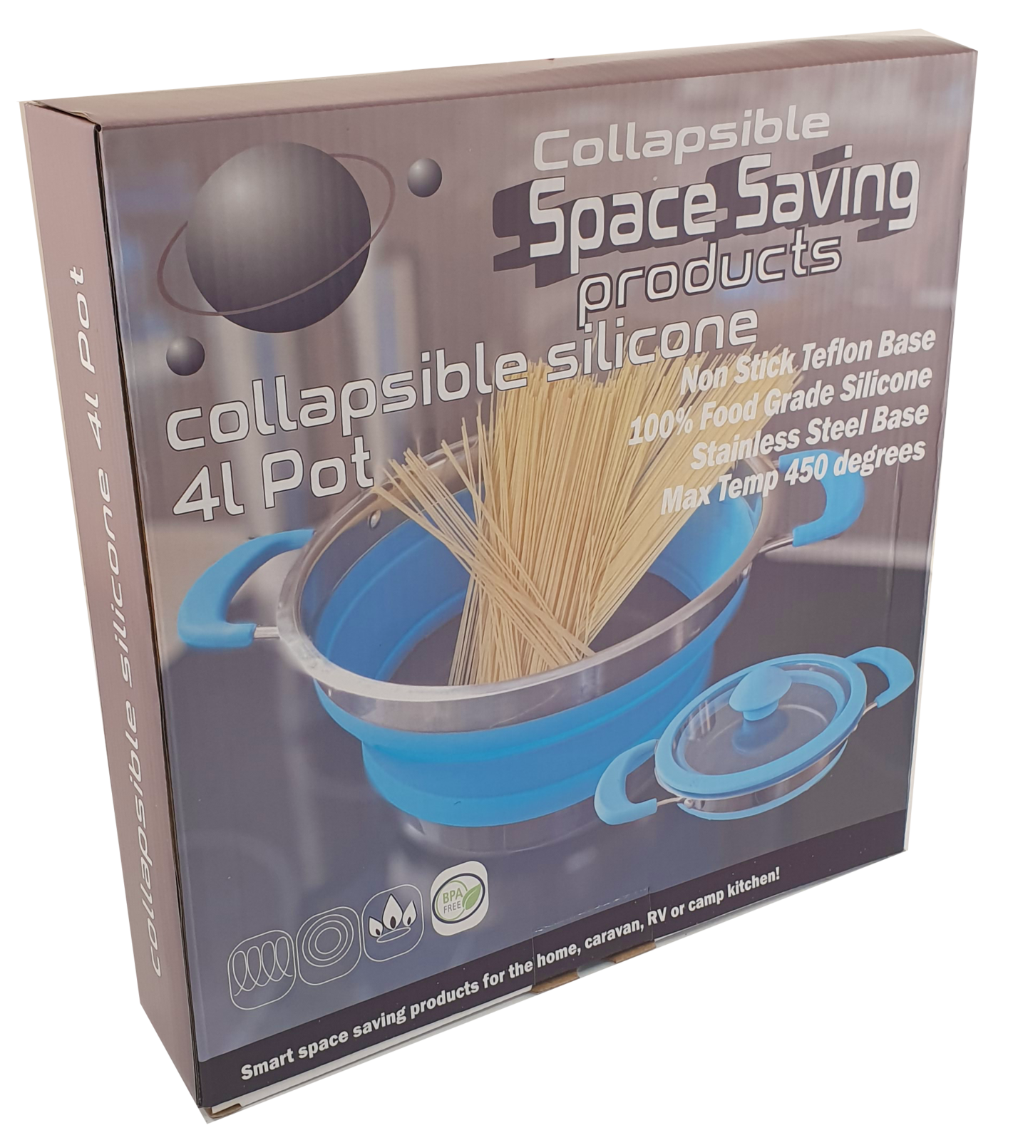 Collapsible Silicone Non Stick Pots