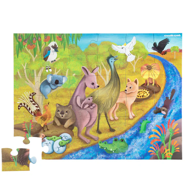 Crocodile Creek | Classic Floor Puzzle | Outback Adventures 36pc