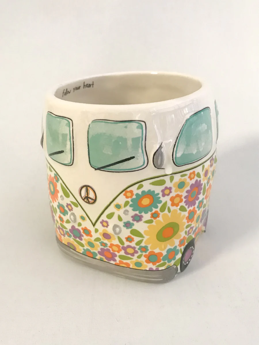 Daisy The Van | Folk Art Coffee Mug by Natural  Life 245