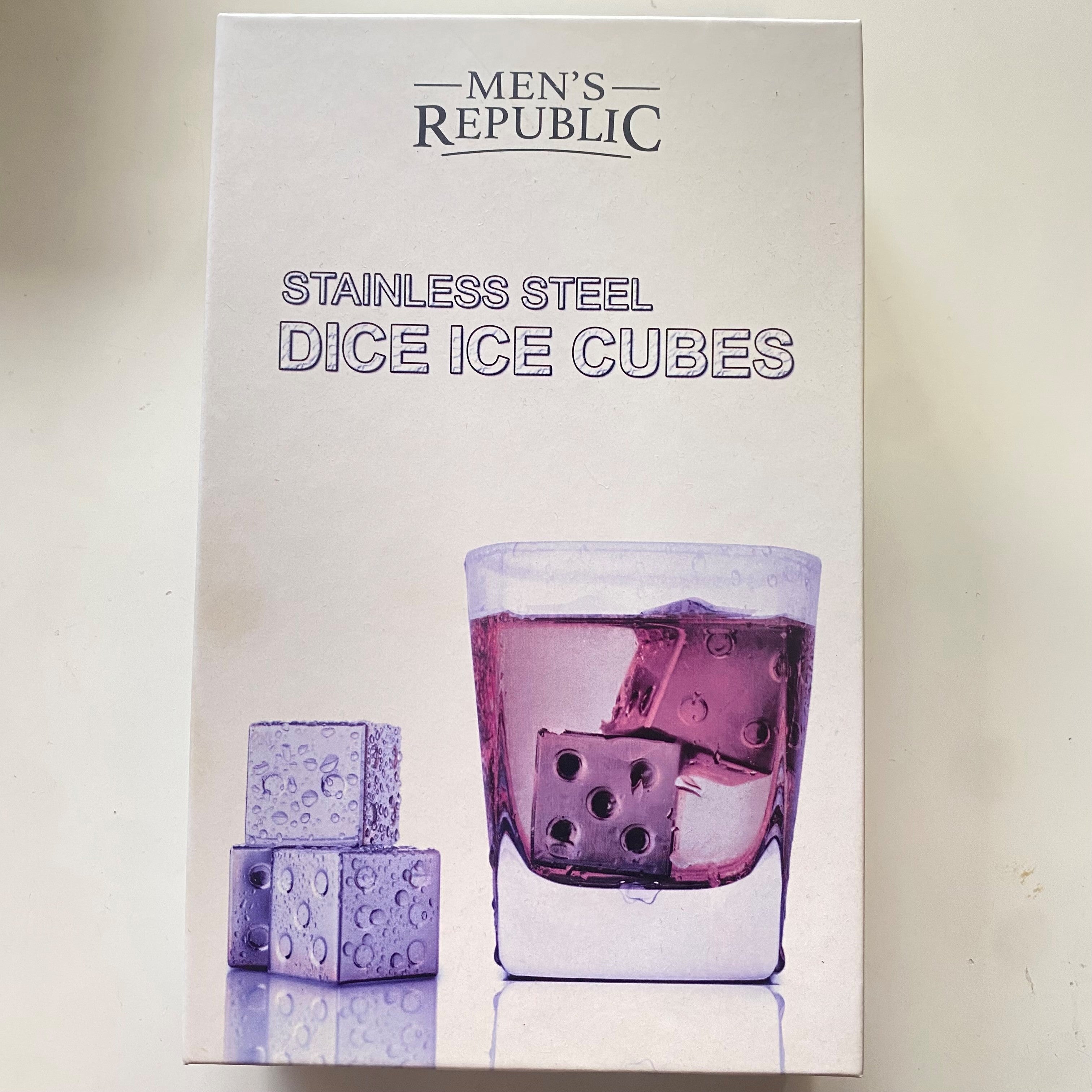 15% OFF Men's Republic | Stainless Steel Dice Ice Cubes 4 pack