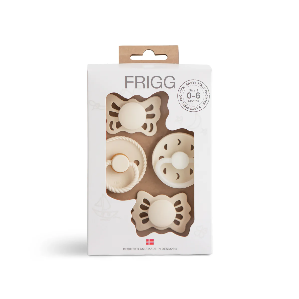 FRIGG Dummies | Natural Latex Pacifier | 4 pack