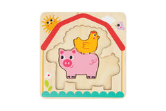 Farm Animal Multi-Layered Puzzle By Tooky Toy