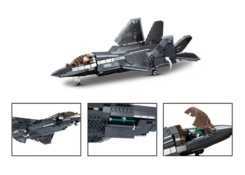 Sluban Bricks - Stealth Aircraft J-35 838pcs M38-B1186