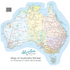 Map of Australia Sticker - UV Outdoors OR Fabric