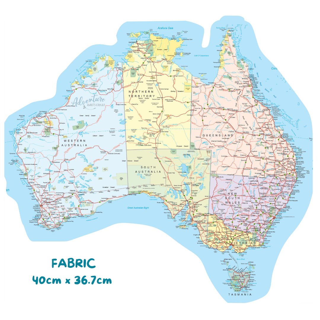 Map of Australia Sticker - UV Outdoors OR Fabric