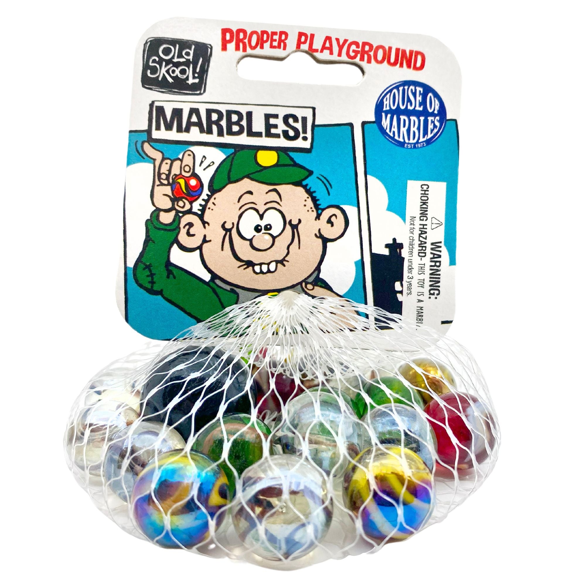 Old Skool Proper Playground Net Bag of Marbles