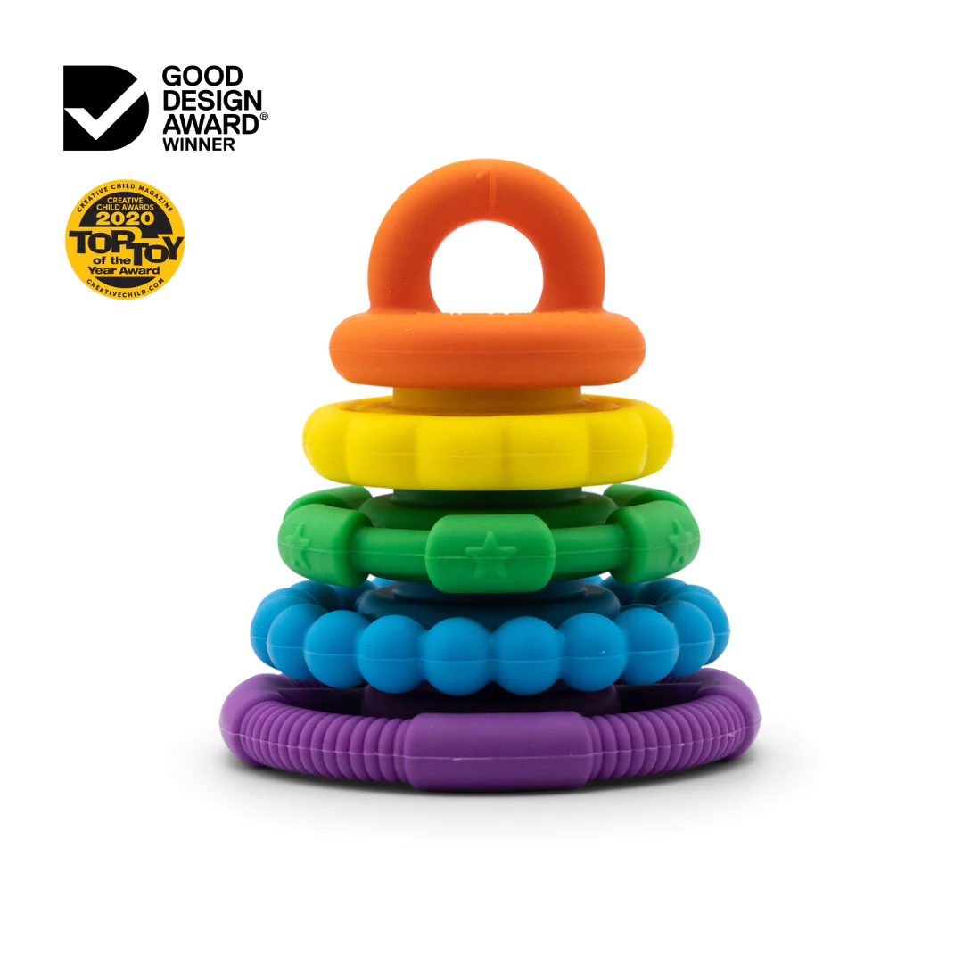 Rainbow Stacker & Teether by Jellystone Designs