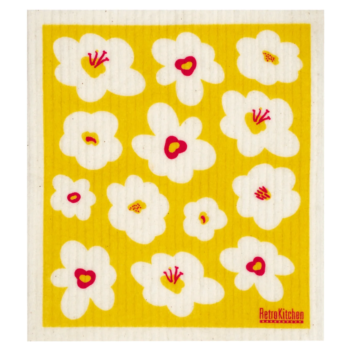 Compostable Sponge Cloth | Retro Flowers