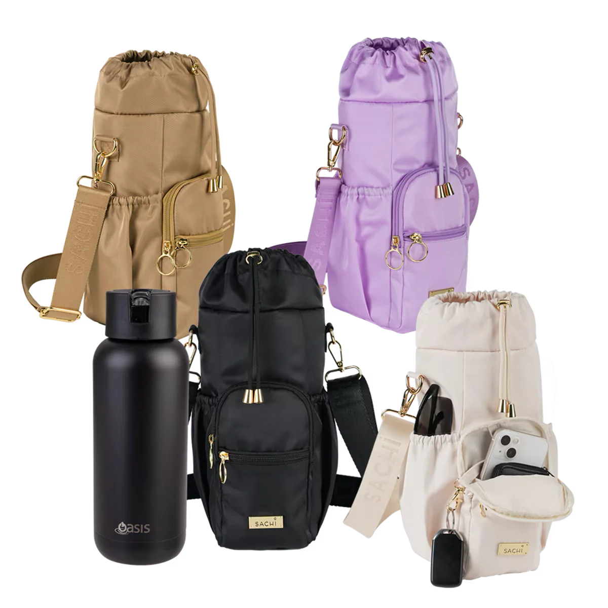 Sachi | Crossbody Insulated Bottle Carrier Bags