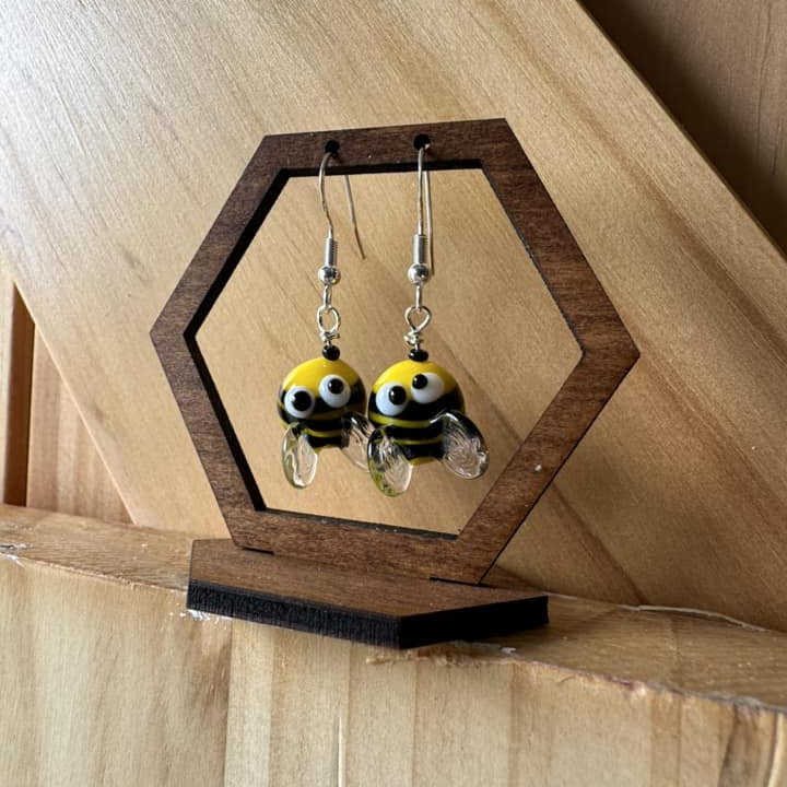 Glass By Samantha Abbott Dangle Earrings Bees