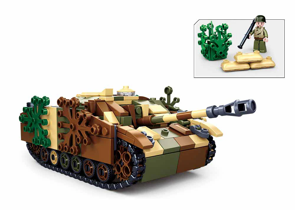 Sluban Bricks | WW2 STUG III Armoured Fighting Vehicle B0858 524 PCS