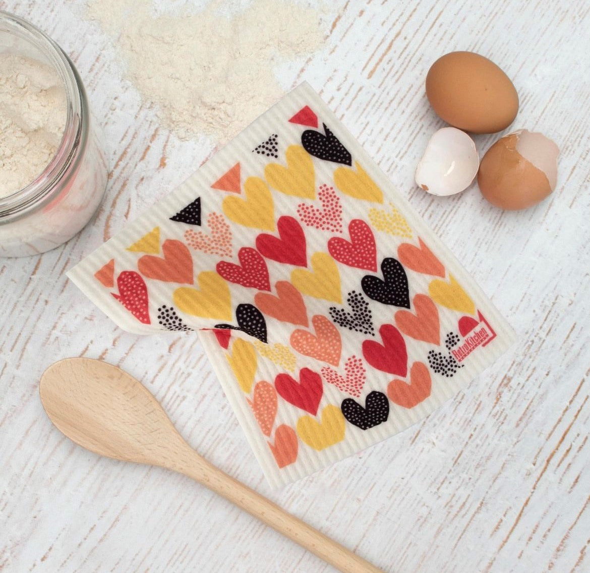 Compostable Sponge Cloth | Hearts