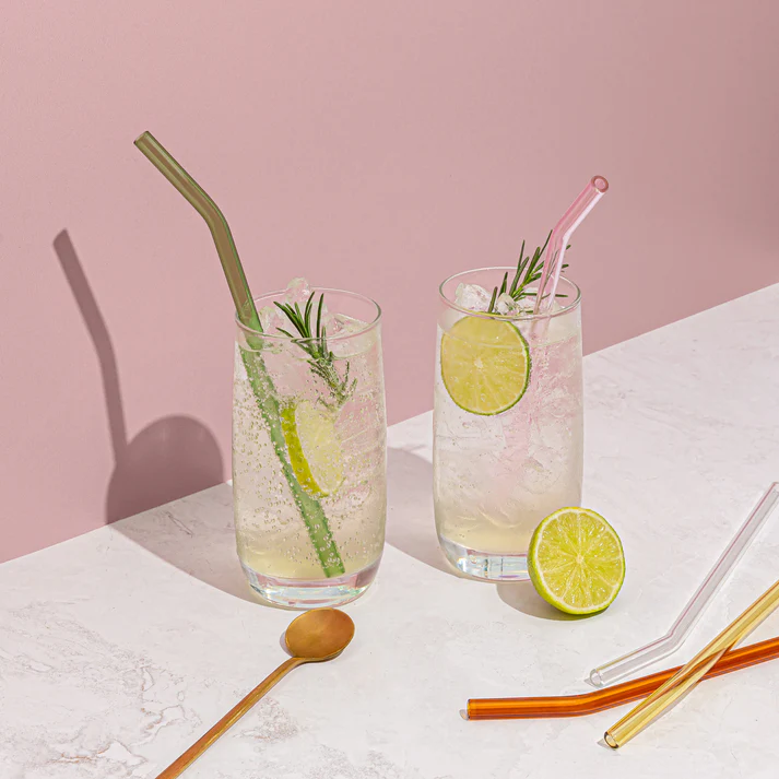 Sucker Reusable Glass Straws | Drinking Straws