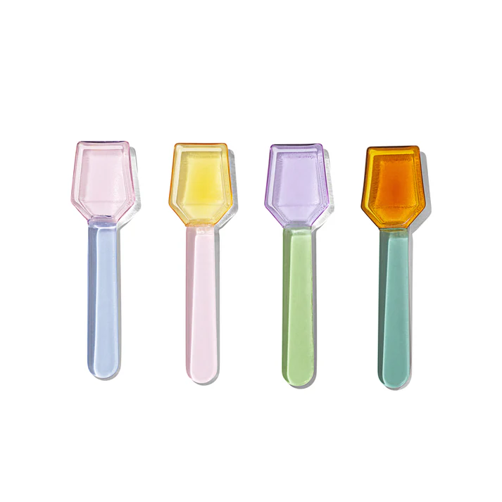 Sucker Reusable Glass Spoon Set