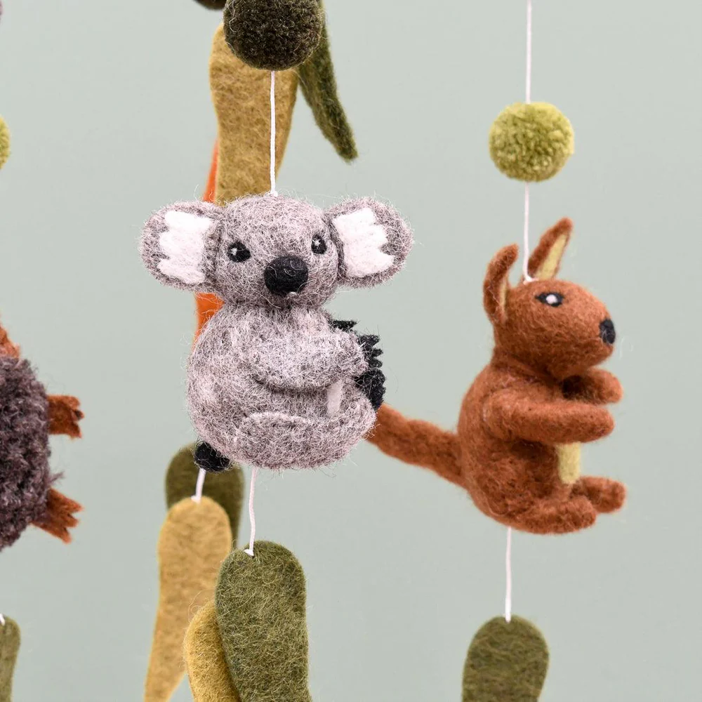 Tara Treasures | Felt Nursery Cot Mobile Australian Animals