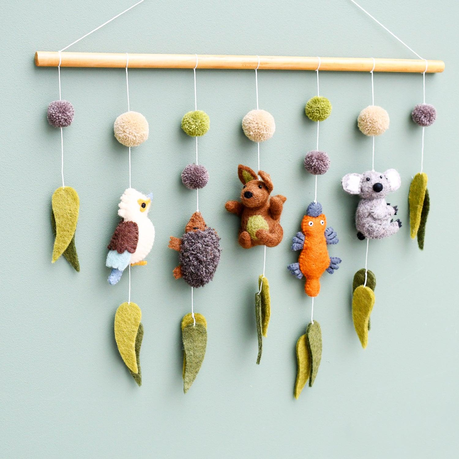 Tara Treasures | Felt Nursery Wall Hanging Australian Animals