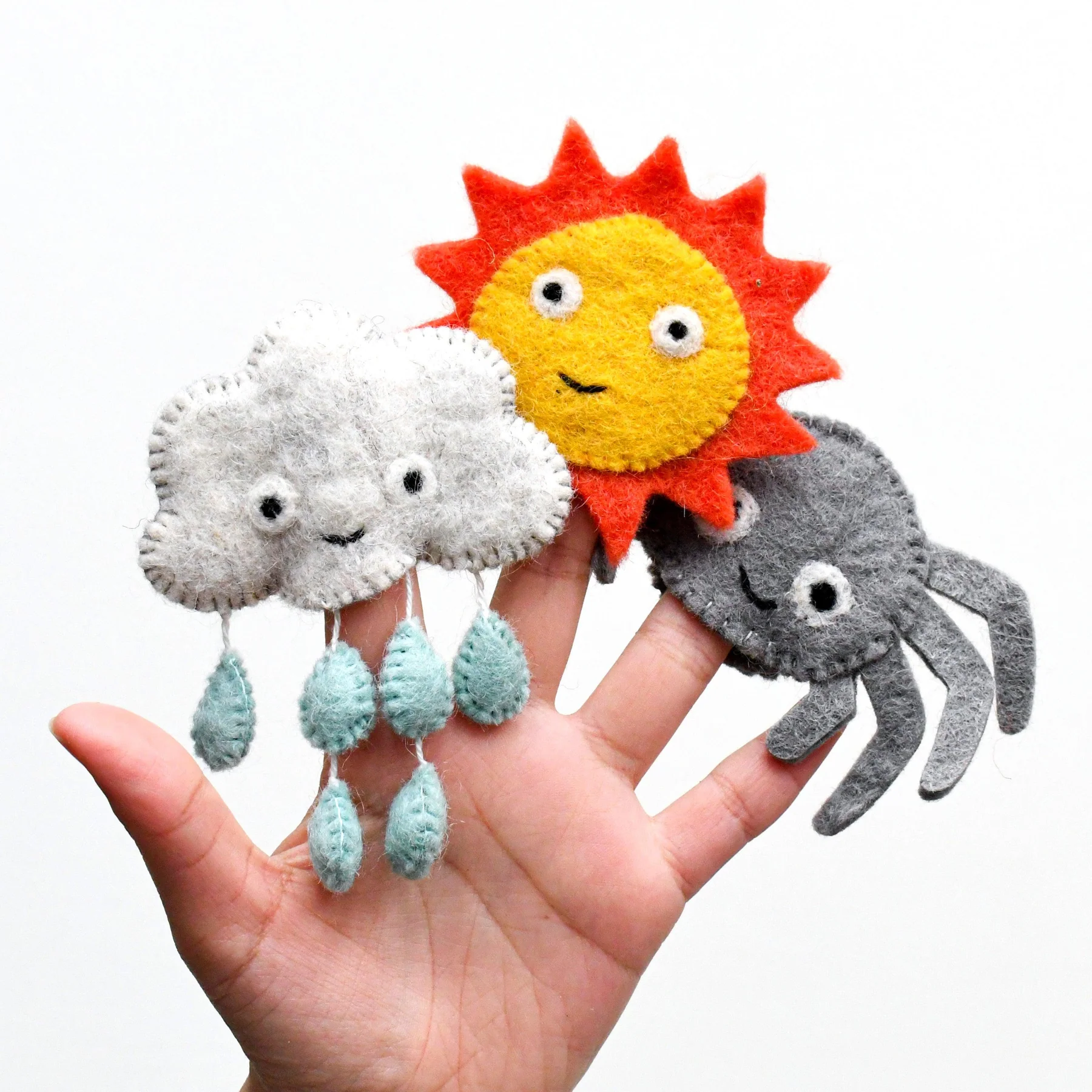 Tara Treasures | Felt Finger Puppet Set Itsy Bitsy Spider