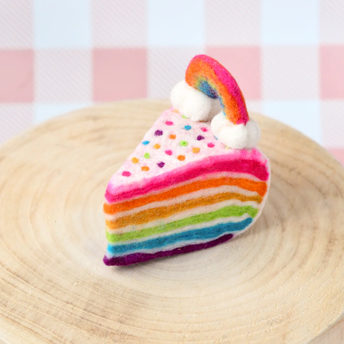 Tara Treasures | Felt Rainbow Cake Slice