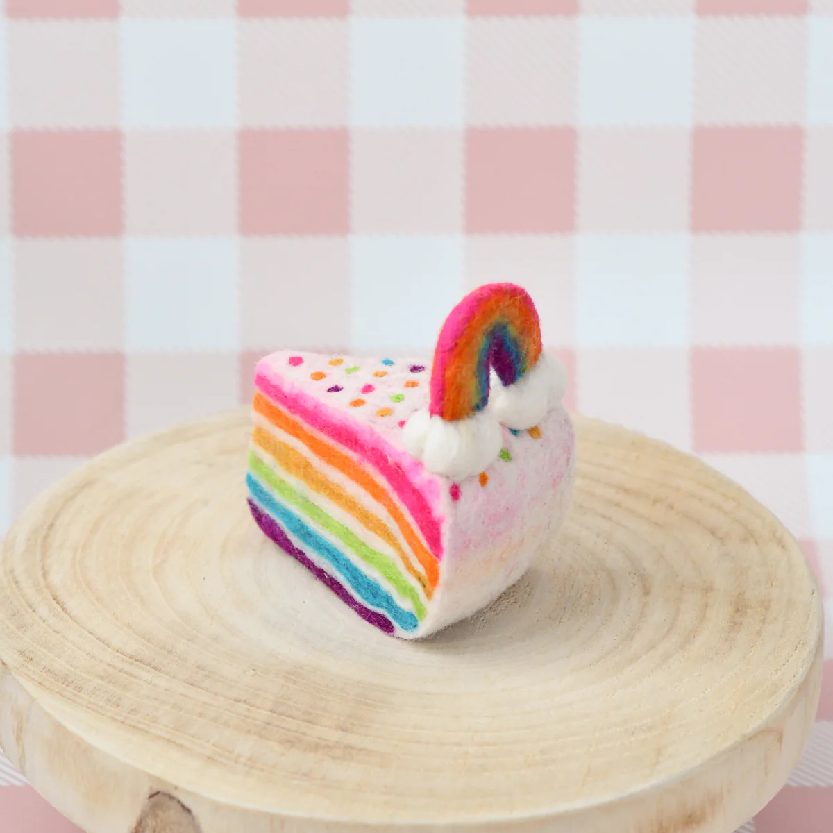 Tara Treasures | Felt Rainbow Cake Slice