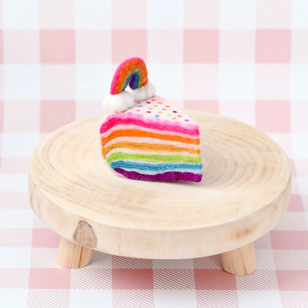 Tara Treasures | Felt Rainbow Cake Slice