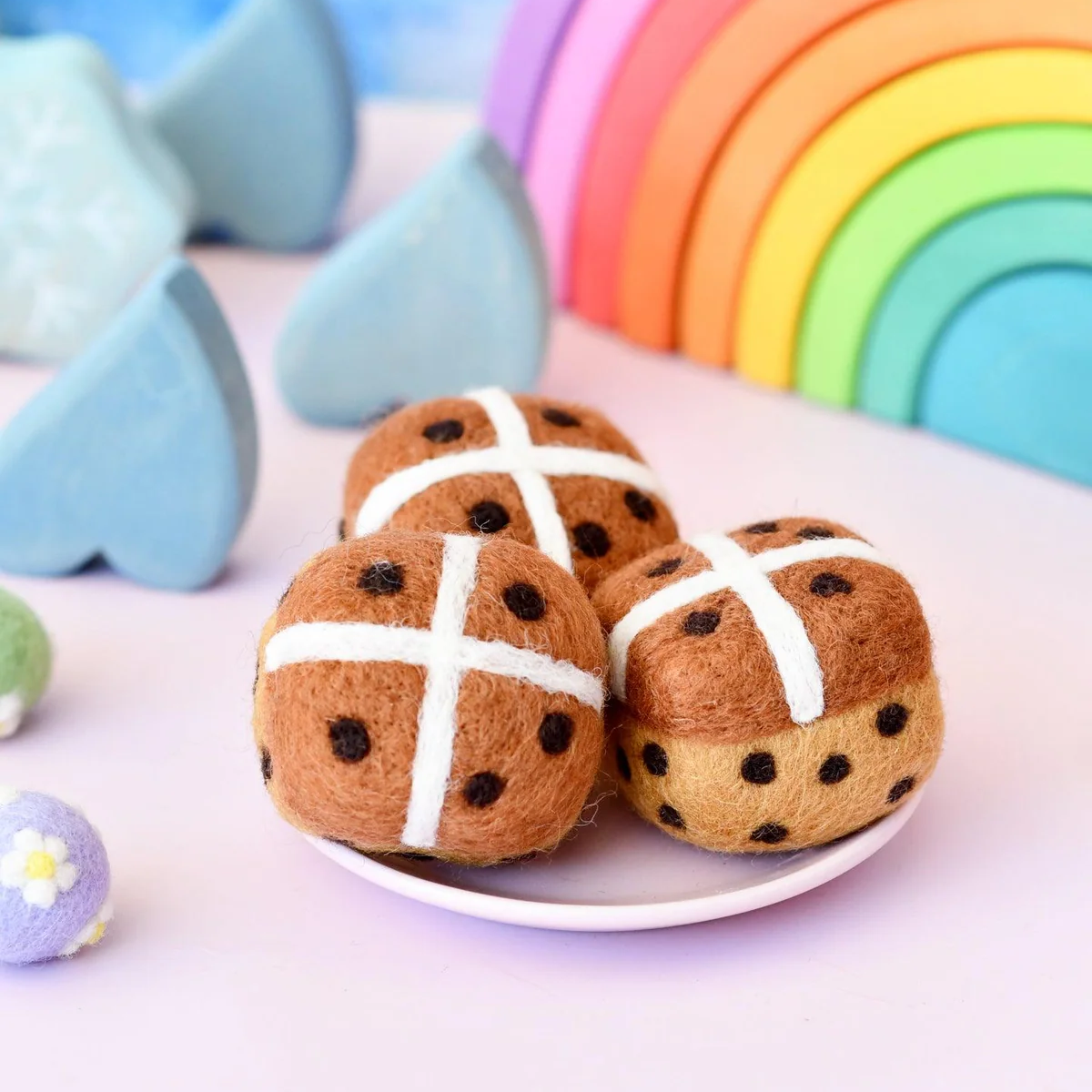 Tara Treasures | Felt Hot Cross Buns Set of 3