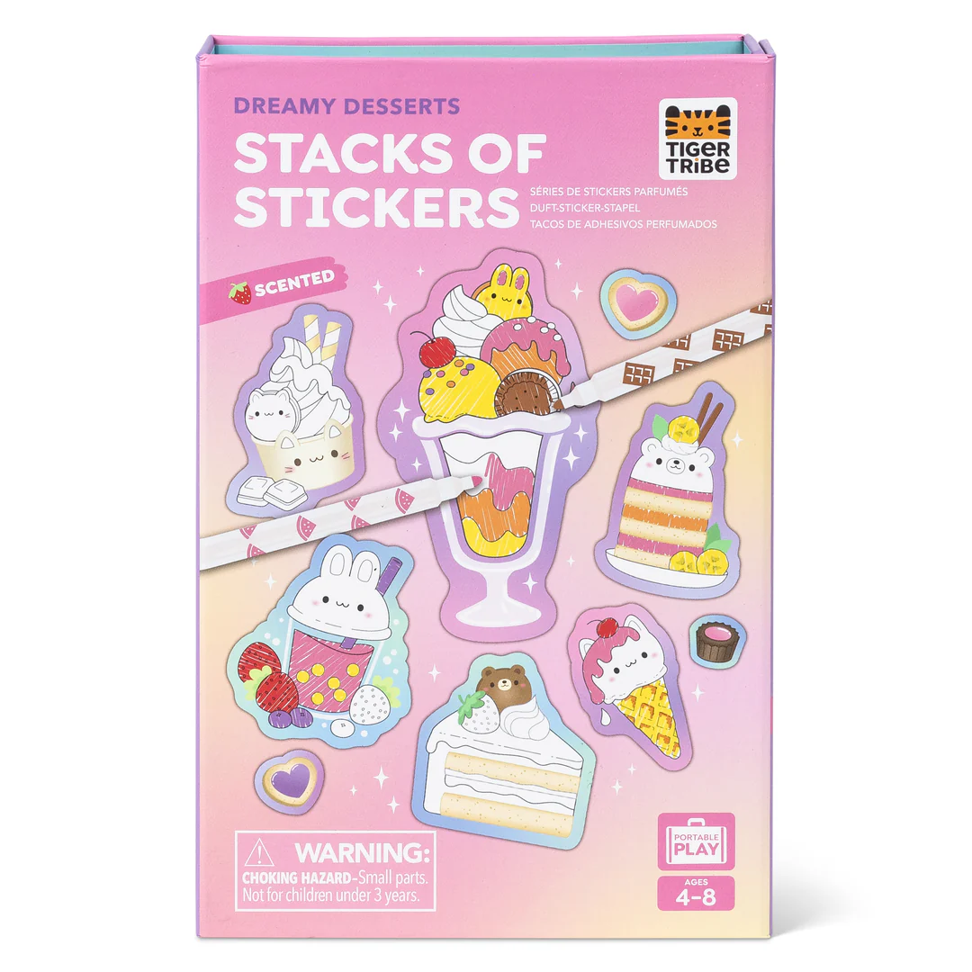 Tiger Tribe Scented Stacks Of Stickers | Dreamy Desserts