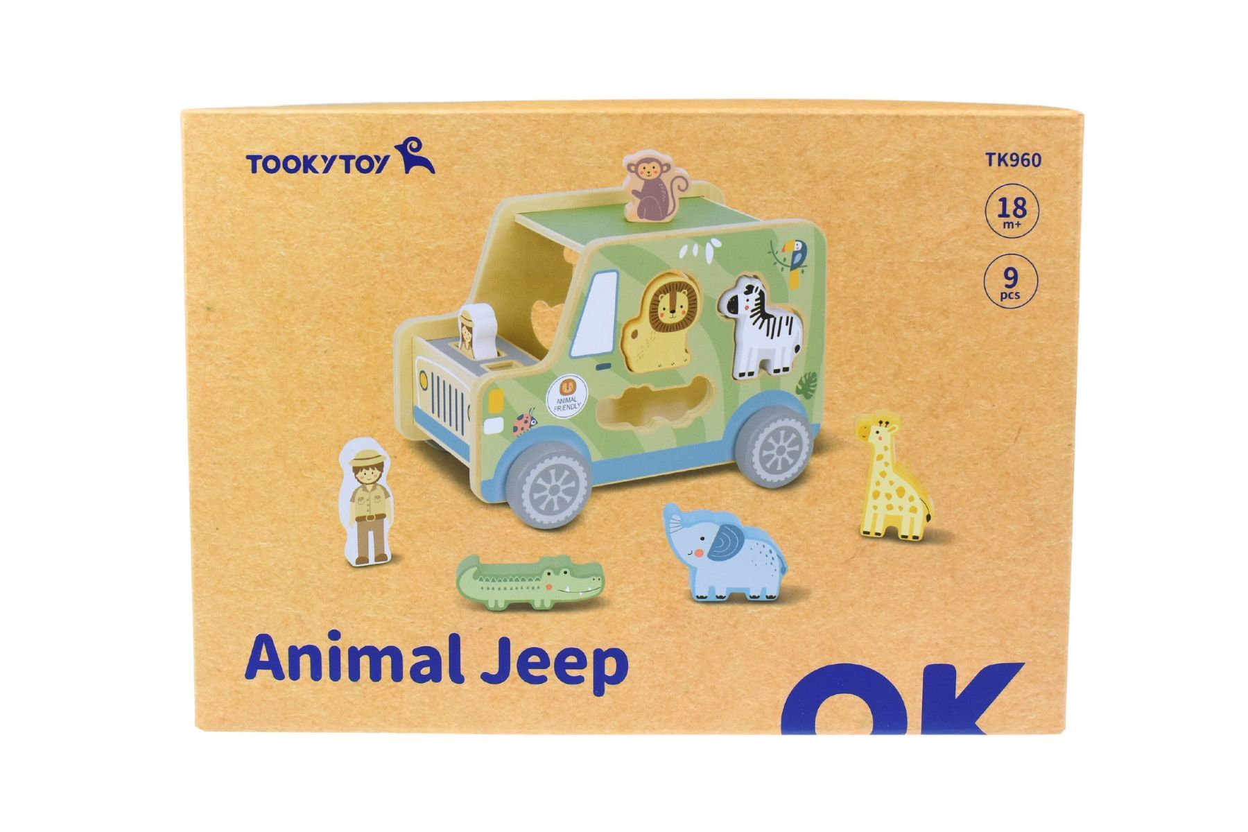 Shape Sorting Animal Jeep By Tooky Toy