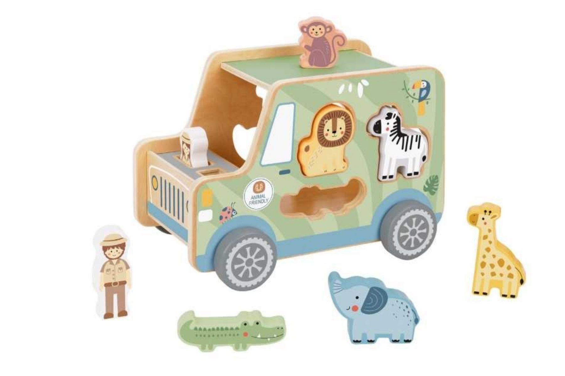 15% OFF Shape Sorting Animal Jeep By Tooky Toy