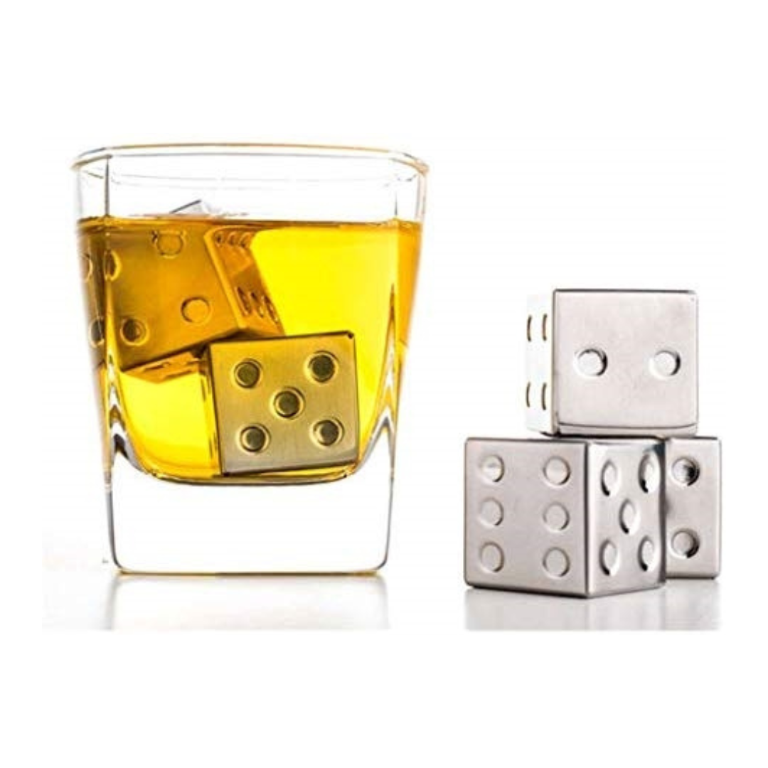 Men's Republic | Stainless Steel Dice Ice Cubes 4 pack