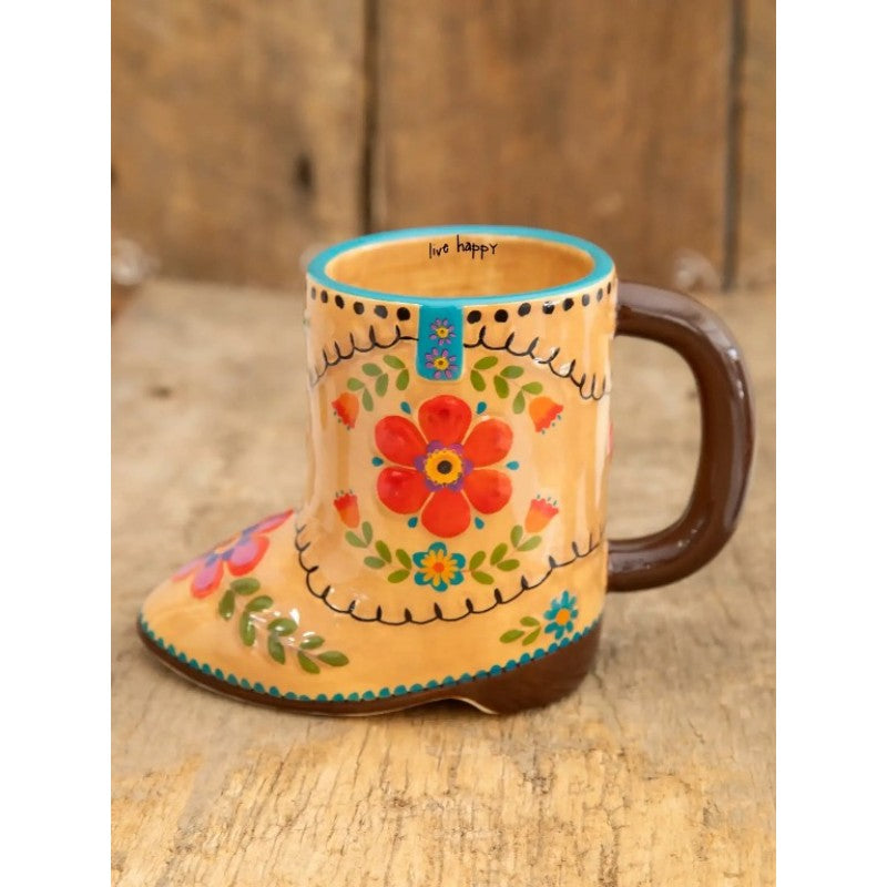 Boot Mug | Live Happy Coffee Mug by Natural  Life 102