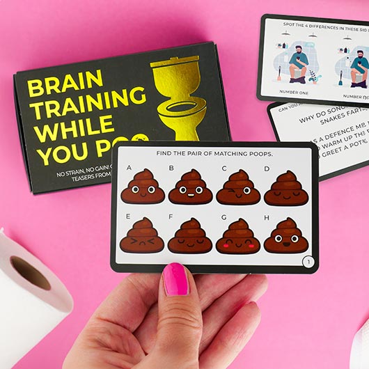 Brain Training While You Poo | 100 Brain Teaser Cards