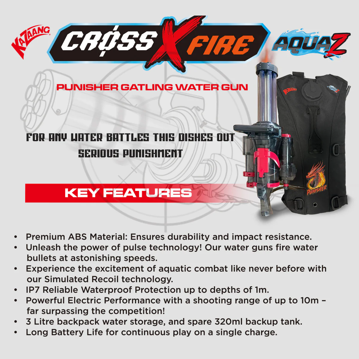 CrossXFire AquaZ | The Punisher Water Blaster