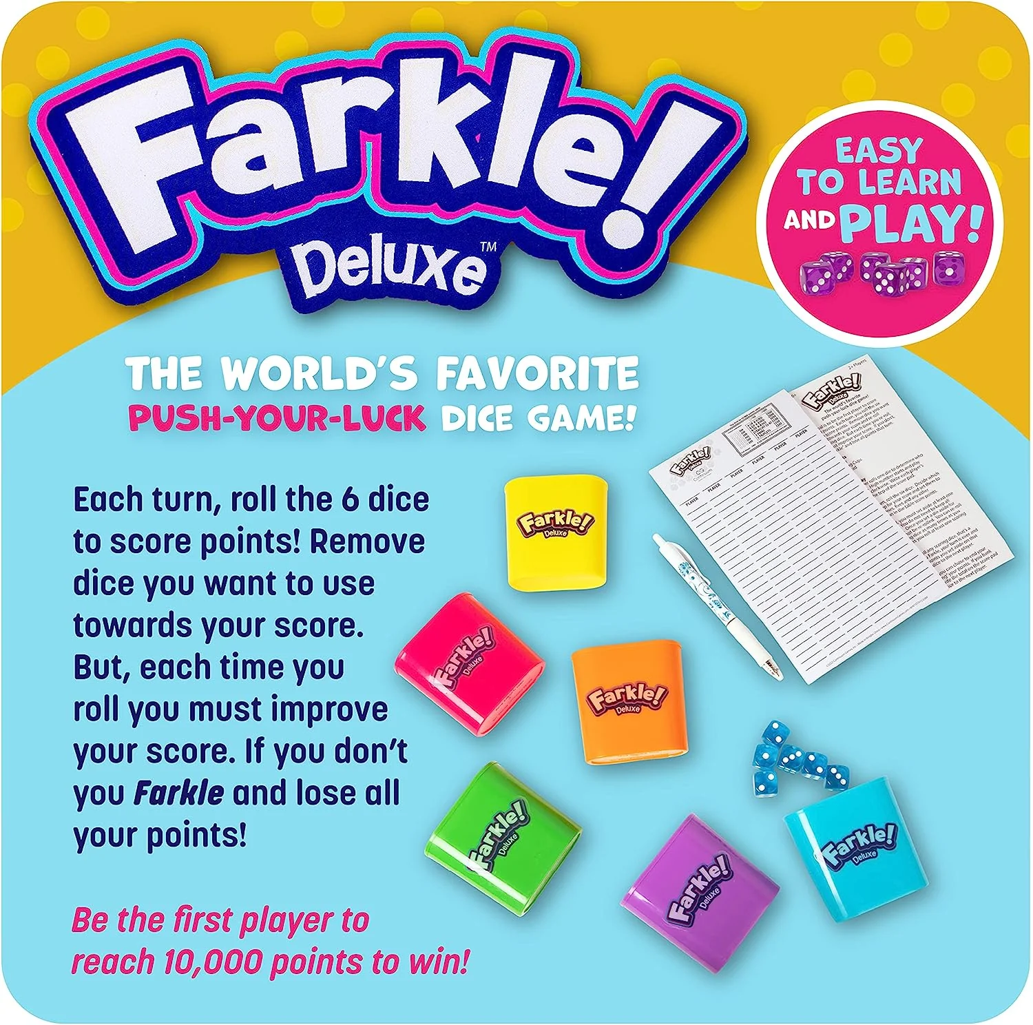 Farkle Deluxe | The Classic Push Your Luck Dice Game