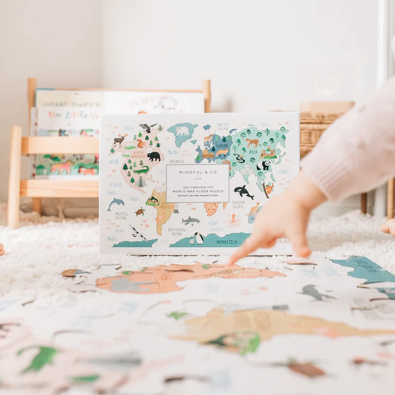 Mindful and Co Kids | World Map Floor Puzzle