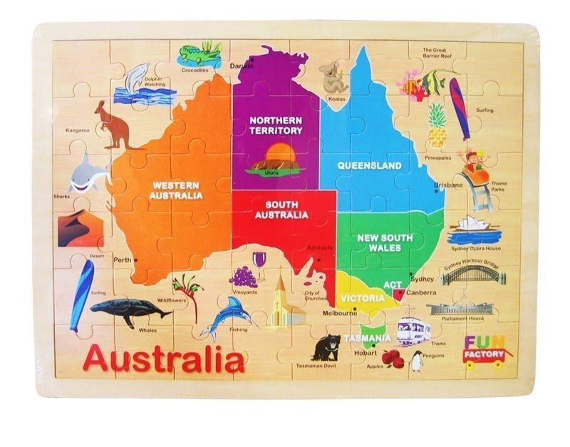 Fun Factory | Australia Map Puzzle 48 pcs